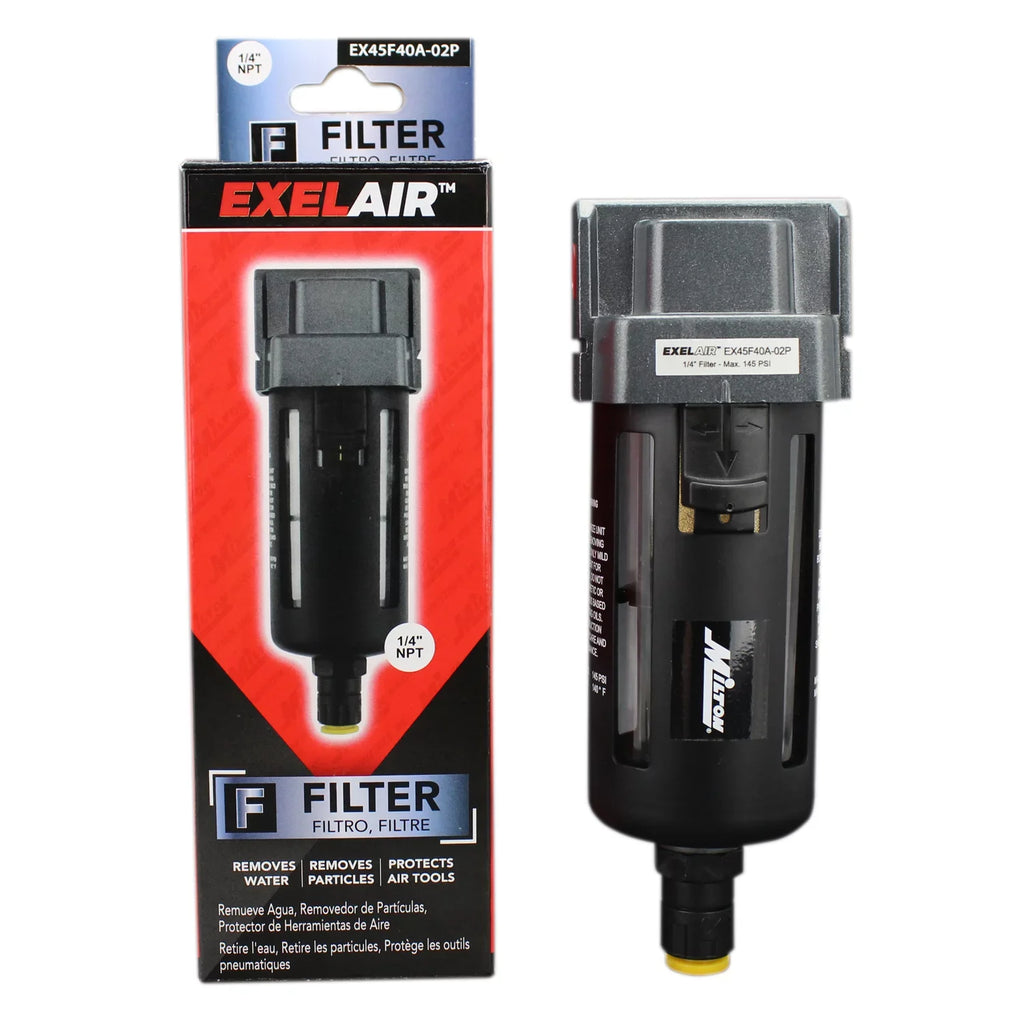 FRL Float/Overnight - (EX45F40A-02P) - Bowl, Milton Filter Automatic by EXELAIR? Air 1/4" Polycarbonate NPT