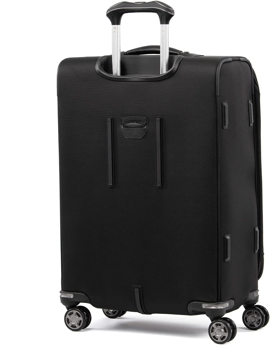 TSA Men Expandable Medium Softside Checked Black Luggage, Spinner 8 Checked-Medium Black, 25-Inch Shadow Checked and 25-Inch Platinum Wheel Elite Shadow Lock, Women, Suitcase, Travelpro