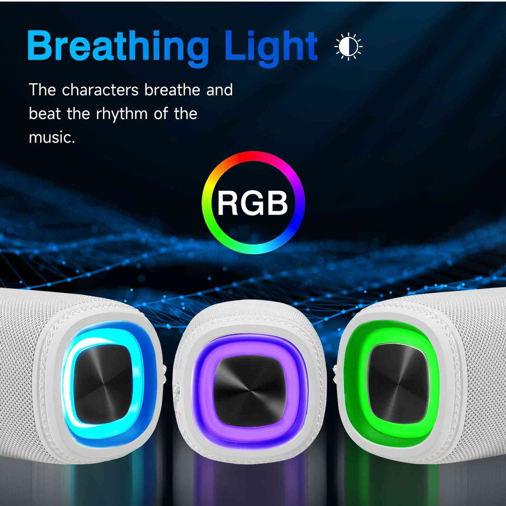 for X808 Bluetooth 360° White with IPX5 Bass, Wireless Speaker - Pairing, True Waterproof Punchy Speakers Max Surround HD BLU Speaker, Portable C5 Sound BT5.3, UrbanX