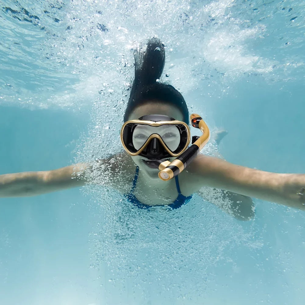 Tube Fog-Free Goggles and and Leakproof Snorkel with Snorkel Dive Set Confidence with Swim Andoer