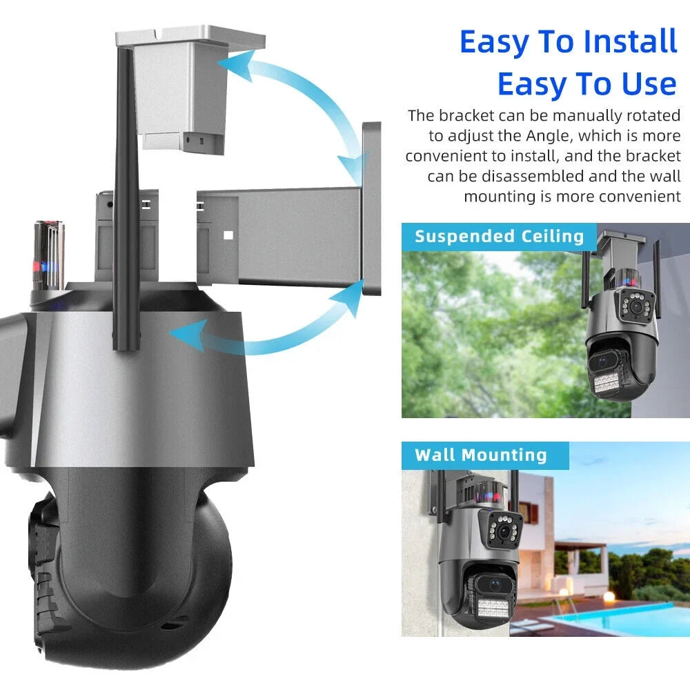 exterior Card Audio Antenna Two-Way TF Camera Dual Slot IP66 Waterproof Real-time Enhanced HD 1080P
