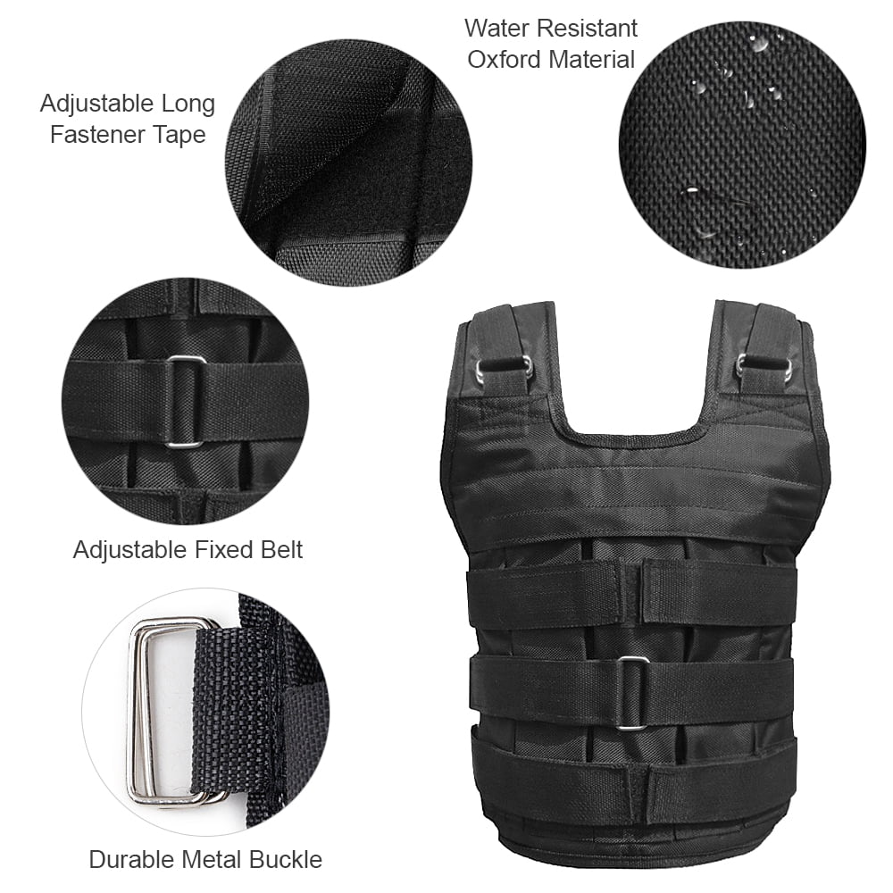 Training Weight Max Loading Cloth Strength Oxford 50kg Vest Jacket Weight Adjustable (Empty) Loading Weighted Exercise Meterk