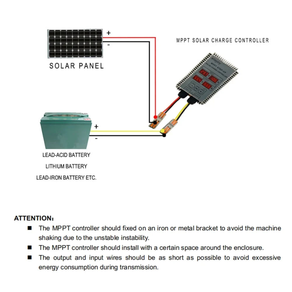 Battery 10~30V Waterproof Mppt Recharging (Optional) Controller Adjustable Tomshoo Solar Output Led Dustproof Display Step-Down Tracking 200W/300W/400W Voltage Real-Time
