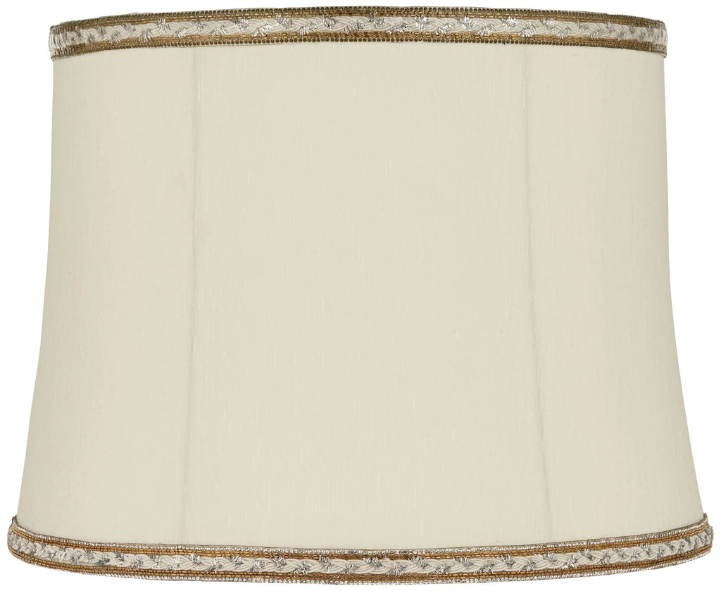 Cream Springcrest Fitting x Finial High 16" Drum Lamp Replacement 14" and Washer Harp 12" Medium Shades Bottom x Top Milano
