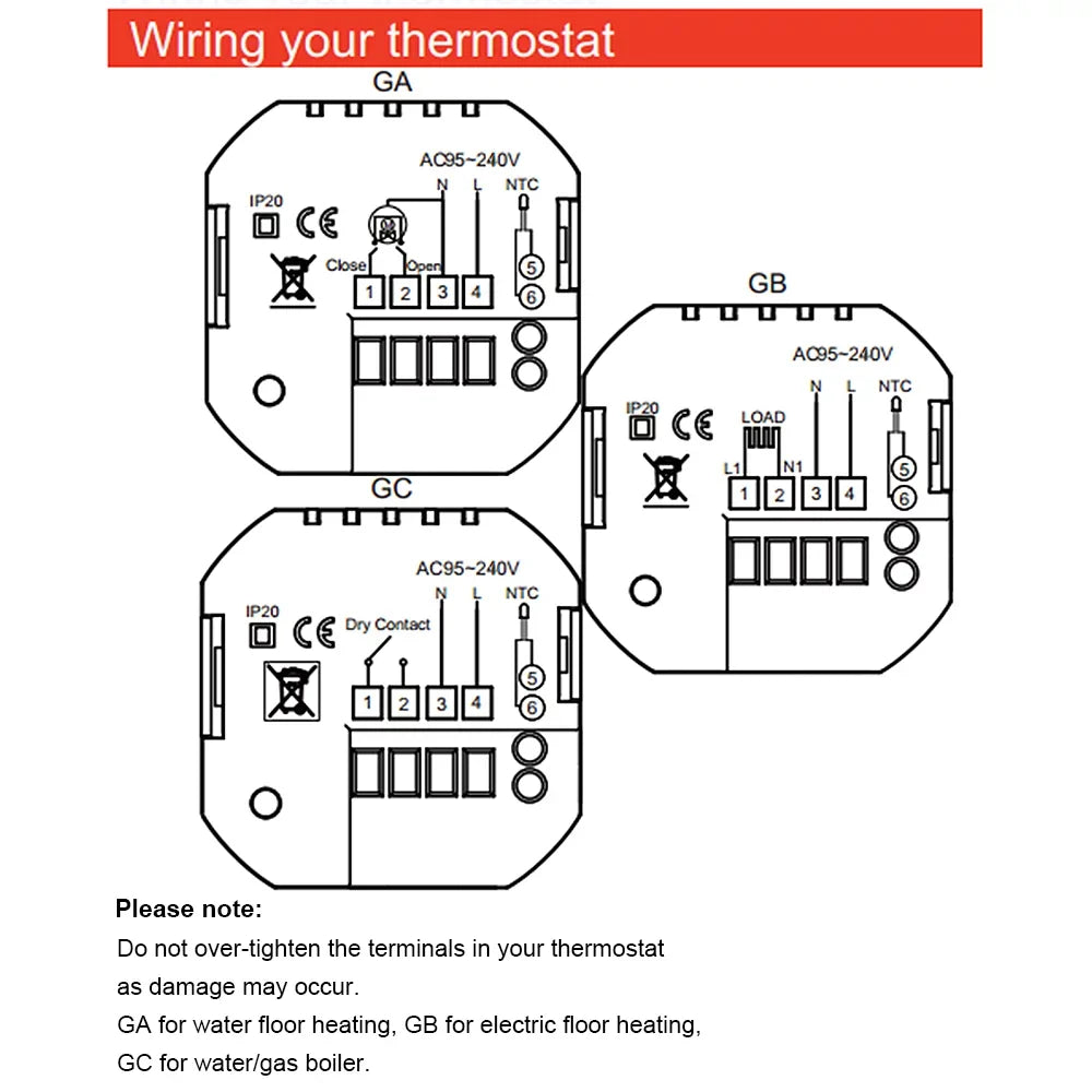 Boiler Control, Compatible Wi Temperature liquid/Gas Smart with Home Fi Tomshoo Thermostat Controller