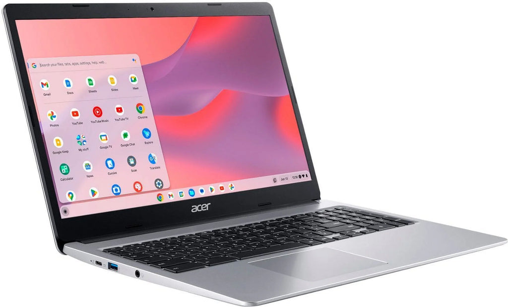 OS, Intel HD Long with Laptop, Chrome 5, 315 Battery Sleeve Accessories + Wi-Fi Bluetooth, 64GB Tigology LPDDR4, 4GB eMMC, Celeron Acer Chromebook N4020, Life, 15.6" Silver Display,