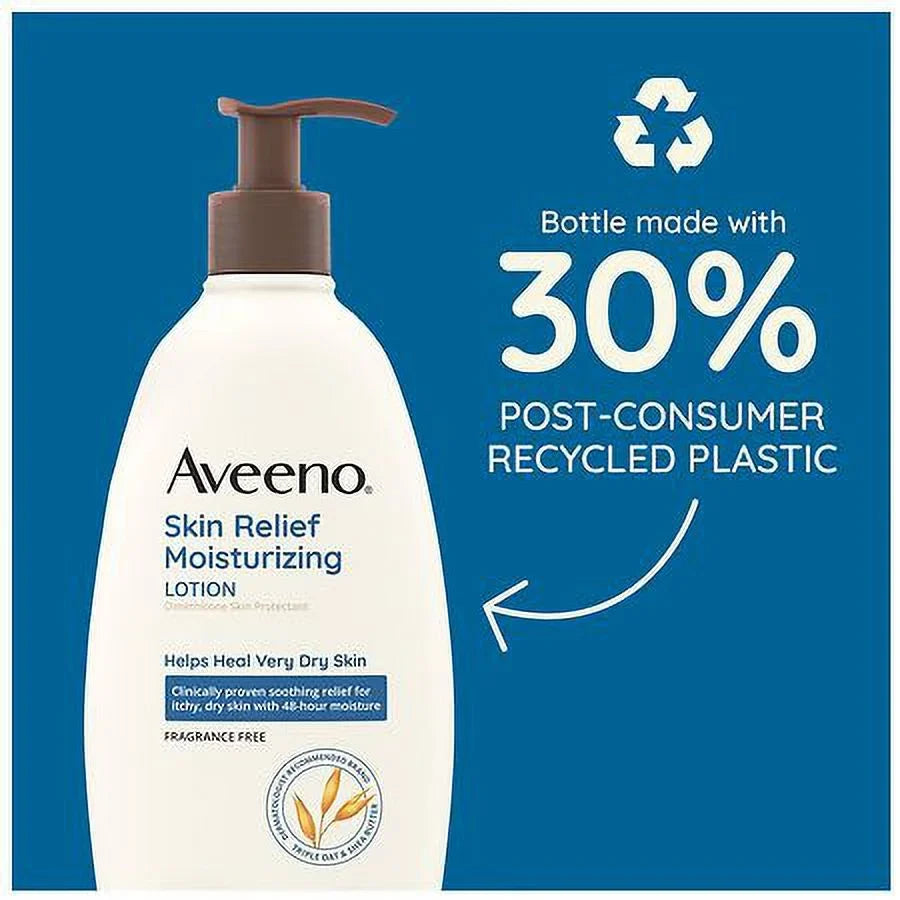 oz Lotion Relief fl Dry Aveeno Moisturizing for Skin Very Skin Fragrance-Free 33.0