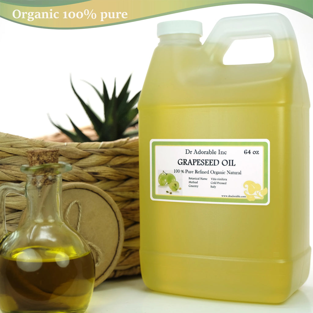 oz Cold Pure - Grapeseed 64 - Dr. Skin Oil Natural Pressed Organic Adorable 100% Hair -
