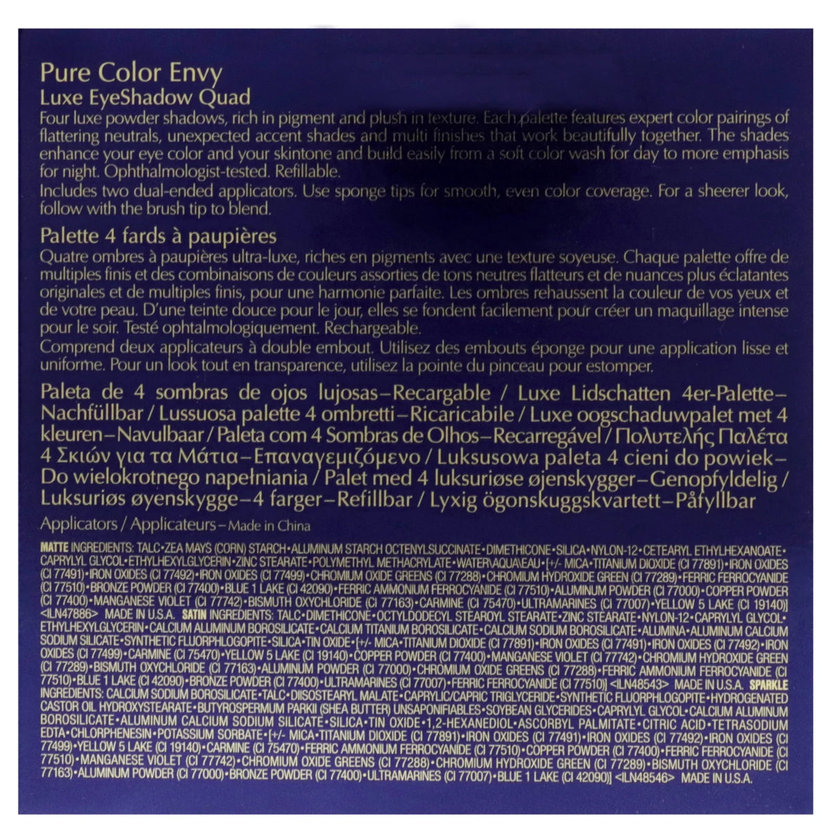08 - Luxe oz Shadow Earth 0.21 , Estee Lauder Quad Envy Eyeshadow Eye Pure Wild Color