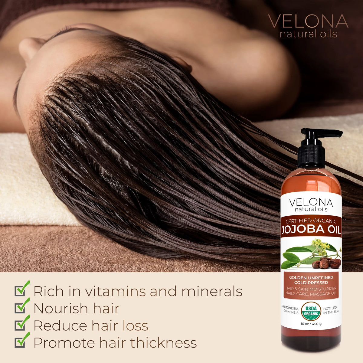 Care, Pure Golden, Skin and Jojoba Body, - | Moisturizing Marks, Oil| Hair, Cuticles 100% Hexane Unrefined, 112 Face, Oil Cold | oz Pressed, Stretch Free Natural Velona Carrier