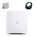 AXTION Console PlayStation Bundle 4 Gaming with Gaming Head BOLT White Like New Set Pro Only 1TB