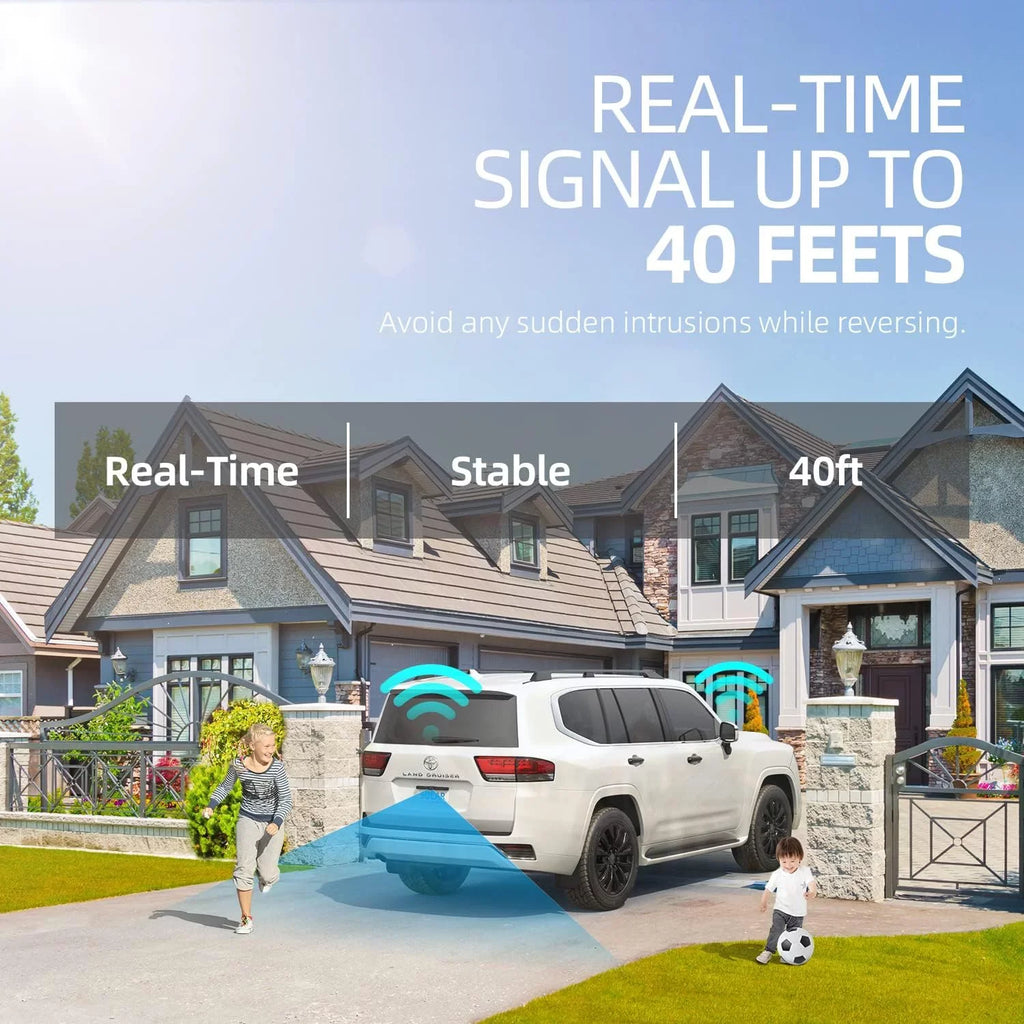 Truck IP69K with Install, Reverse for 3 Solar Battery, Backup RV IR DIY Camera HD 1080P Vision Mins Car Monitor A1TYZX7 Erapta Camera Waterproof Night 4800mAh Wireless