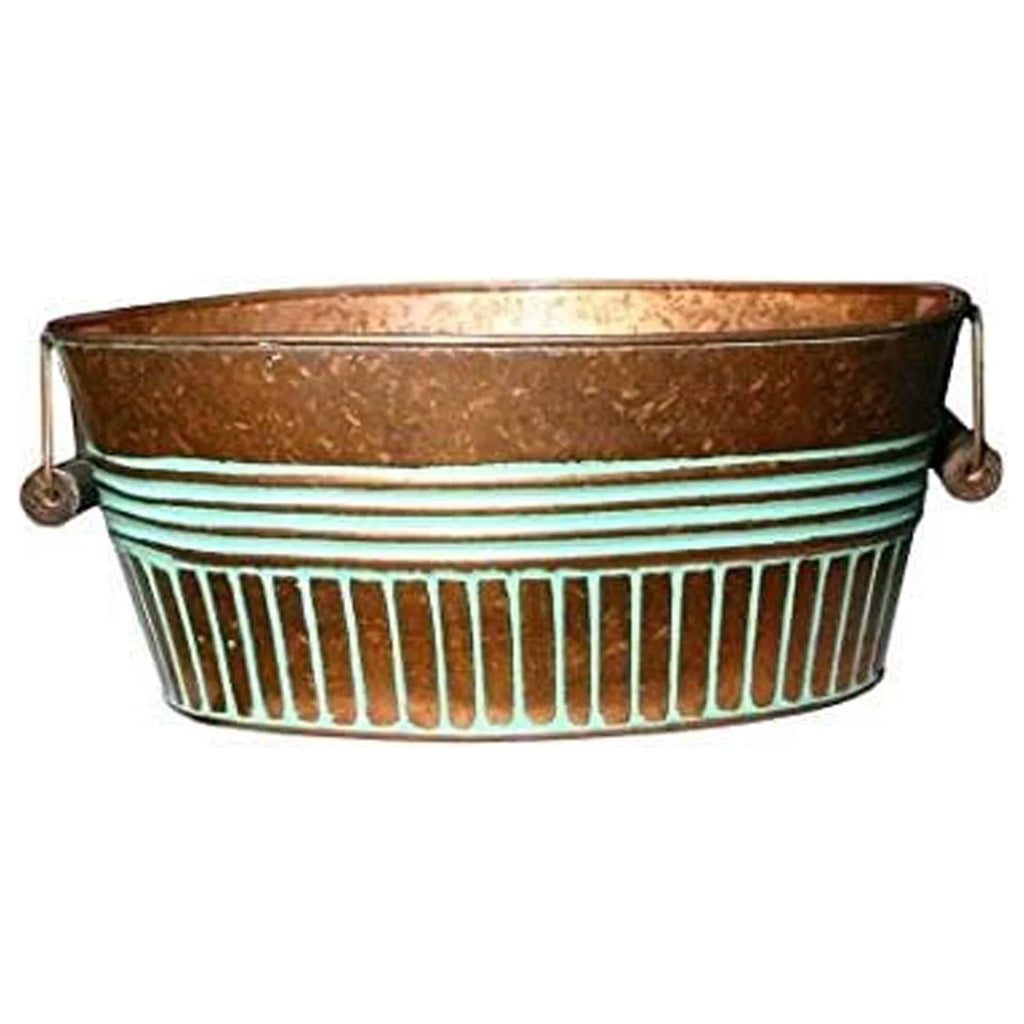 Copper Robert Basin Metal 14" Vintage Planter Oval Allen
