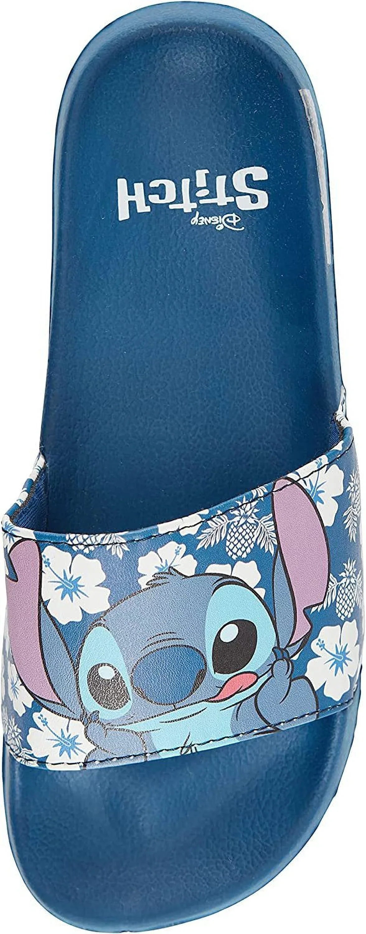 Ladies Blue Sandals Slides, Stitch Printed Stitch Disney Women and for Slip-On Lilo 8 -