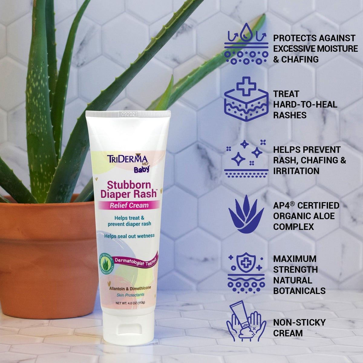 Diaper and Rash, Soothing Healing for oz Baby 4 4 Bundle Rash Diaper tube, MD Cream Pack Everyday Diaper TriDerma Cream, Stubborn Hard-to-Heal