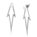 with in White DA299 plating) Steel Earrings Synthetic Stainless - (no High polished