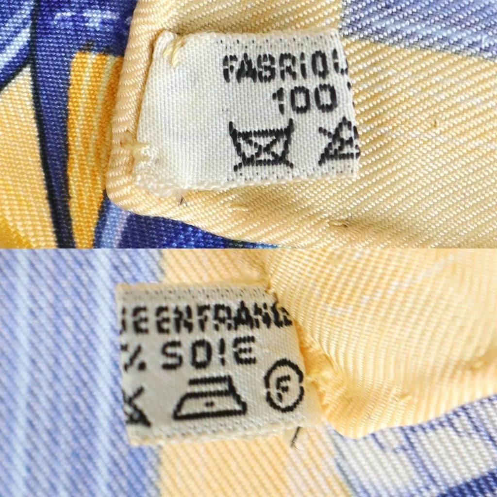 scarf duck Carre silk (Good) Pre-Owned pond 100% HERMES muffler Hermes 90 /