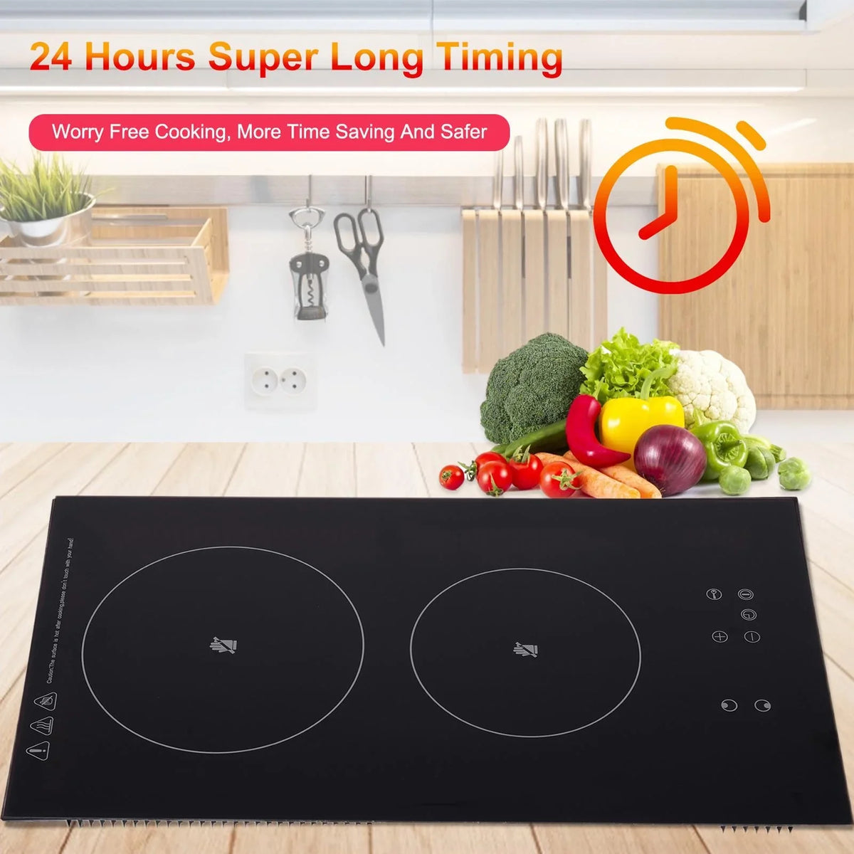 | Countertop Cooktop Portable Electric Cookware Induction Fry 2 and | Top Stove Steam, Burner Cook, Burner Most VAHIGCY Glass Ceramic Vertical Slow Simmer, Induction for 110V