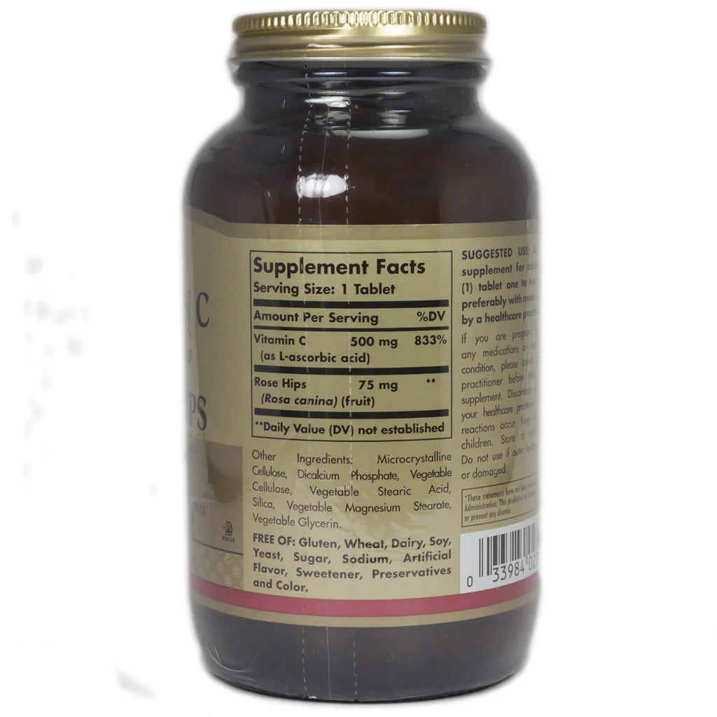 mg, 250 Vitamin Rose 500 C Hips, Tablets with Solgar