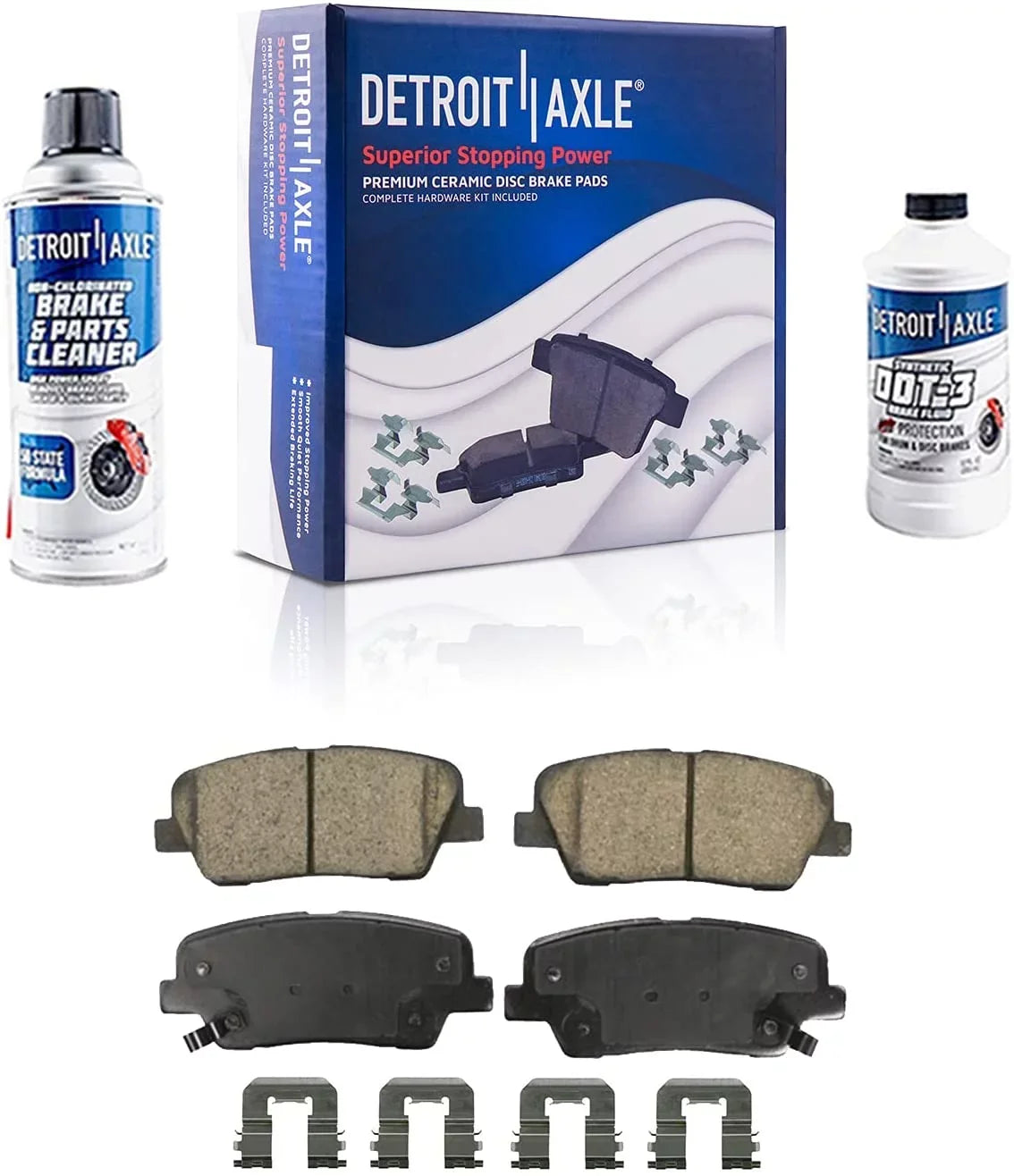 2014 and Santa 2011 2013 Axle Replacement Detroit Ceramic 2012 2010-2012 Brake Pads for Kia - Rear 11-14 Sorento, Front 4 Fe, Hyundai Brake 2010 Pads