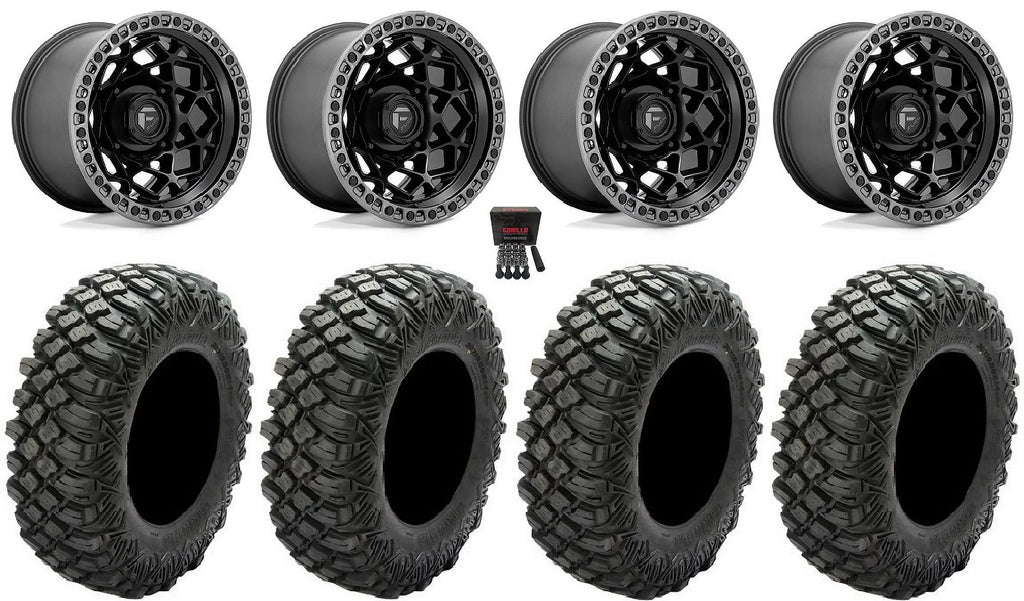 XG Crawler Wheels Kawasaki Unit 32" Tires 15" Black Teryx Fuel Mule