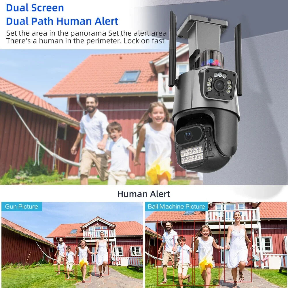 exterior Card Audio Antenna Two-Way TF Camera Dual Slot IP66 Waterproof Real-time Enhanced HD 1080P