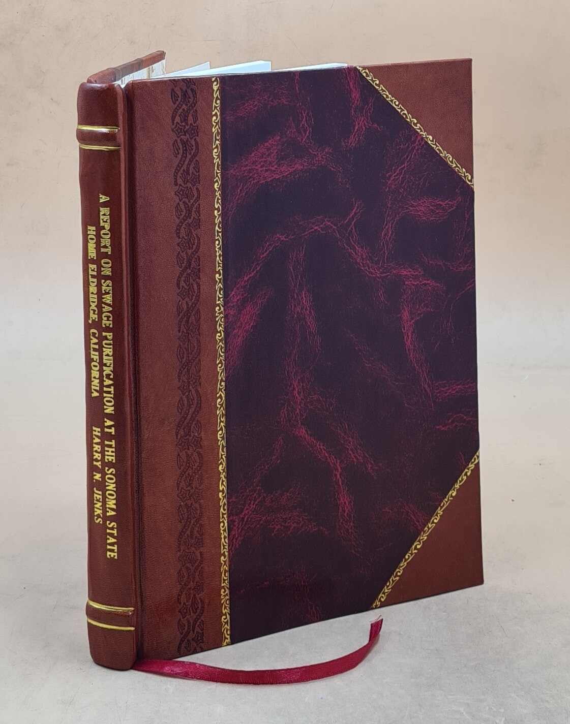 [Leather purification Harry Jenks. the / State by on A Home, 1916 report California Bound] N. Eldridge, at Sonoma sewage