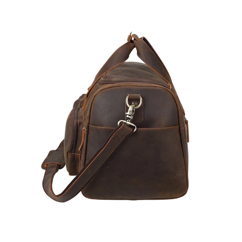 Duffle Grain Bag, Leather Bag Full Travel Shoulder Bag,