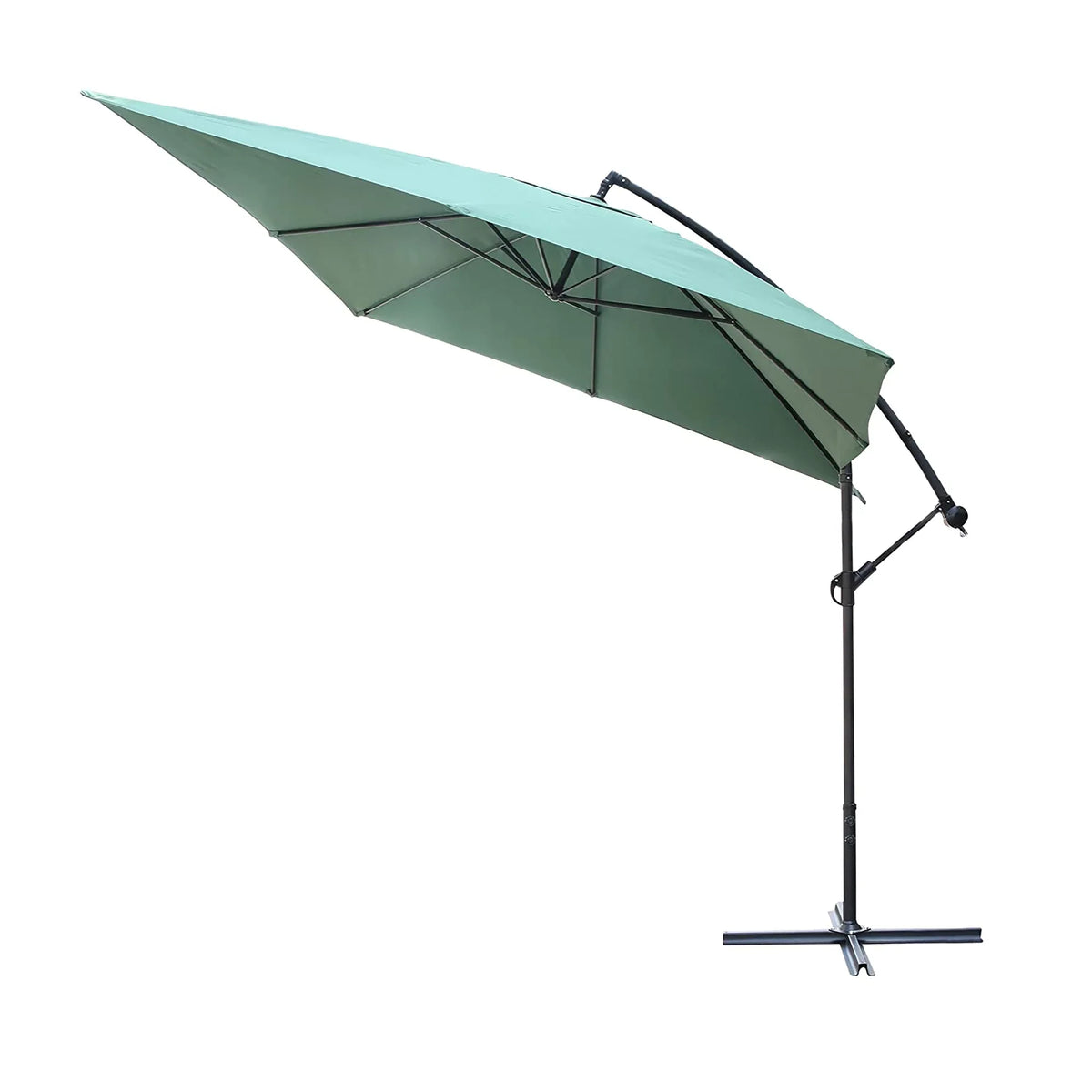 FT Umbrellas Hanging Adjust and Poolside, Easy 10 Tilt Backyard, exterior Garden, PRODUCT for KARMAS Green Polyester Offset Umbrella Patio Lawn