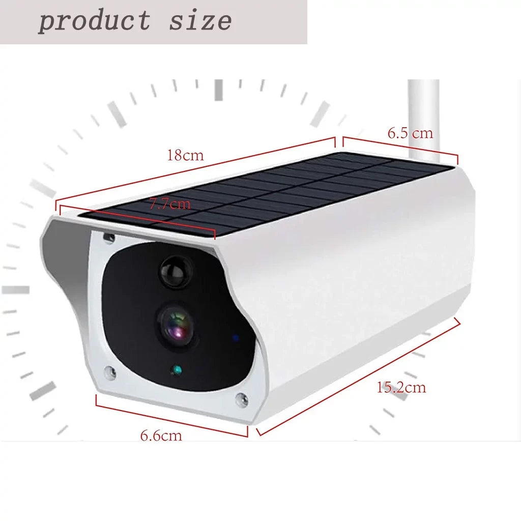 Solar with and exterior 2.0 Camera IP Wireless Detection Bullet Waterproof, Advanced PIR Night Battery IP67 Day MP1080P Vision, Powe Motion Security
