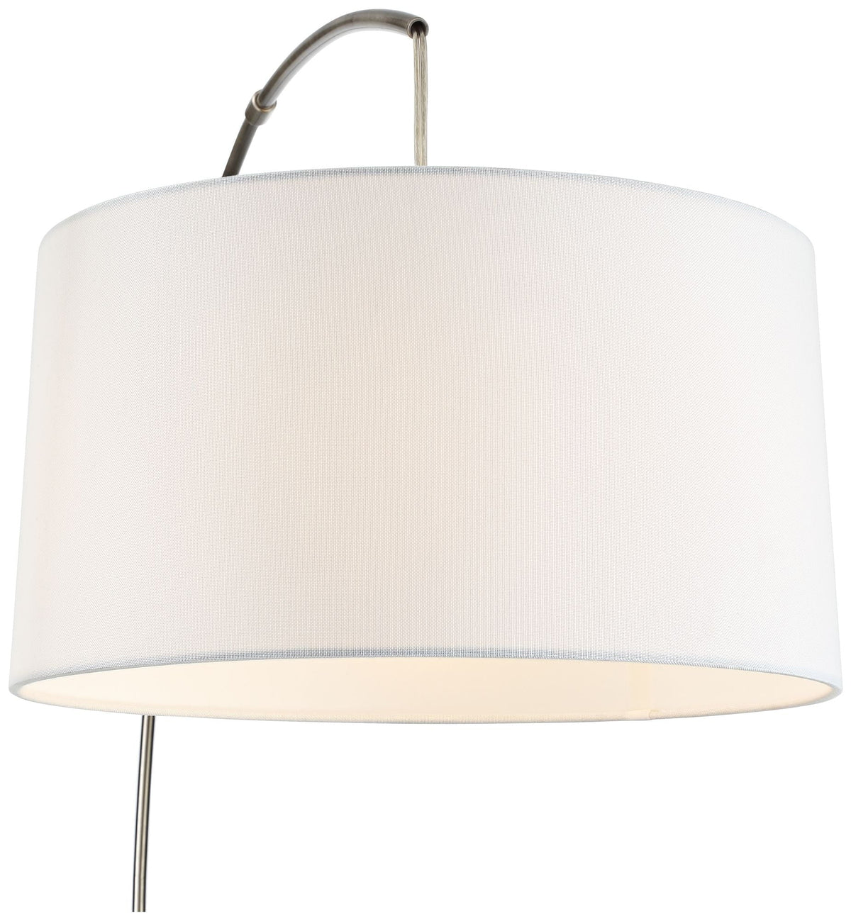 Lamp Drum with White 72" Port Shade Arc Brushed Nickel Floor House Room 360 Modern Reading Living for Charging Tall USB Lighting