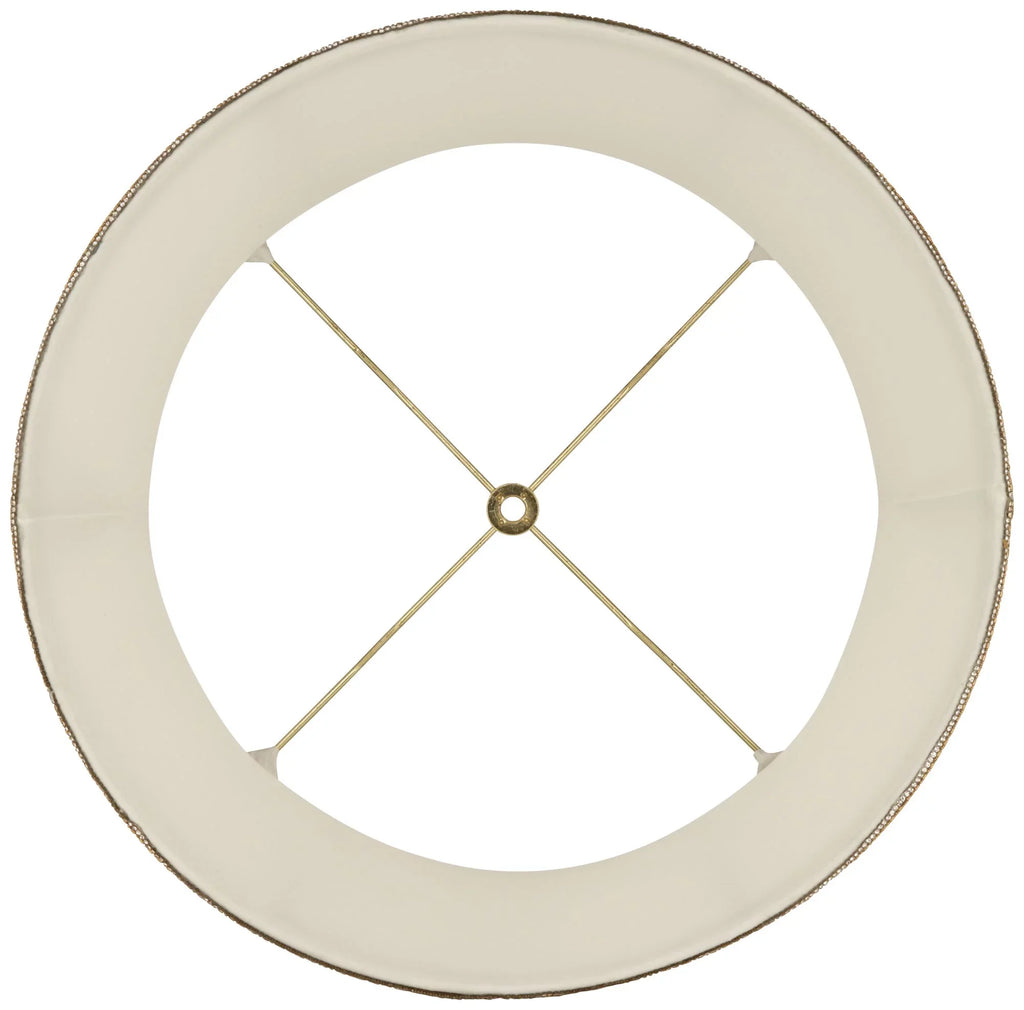 Cream Springcrest Fitting x Finial High 16" Drum Lamp Replacement 14" and Washer Harp 12" Medium Shades Bottom x Top Milano