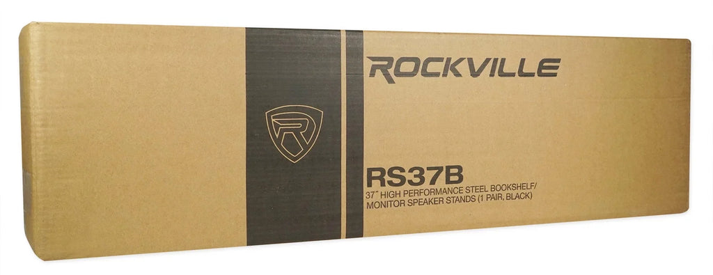 / Bookshelf Speaker Black 37" Stands Rockville RS37B in Monitor Studio Steel Pair