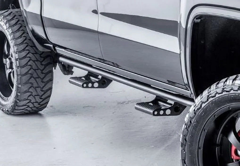 N-Fab RealTruck Cab All | | Tundra Rails 2007-2021 | Beds, by T074Rkrqc with Textured Double Gas Rkr SRW Black Compatible