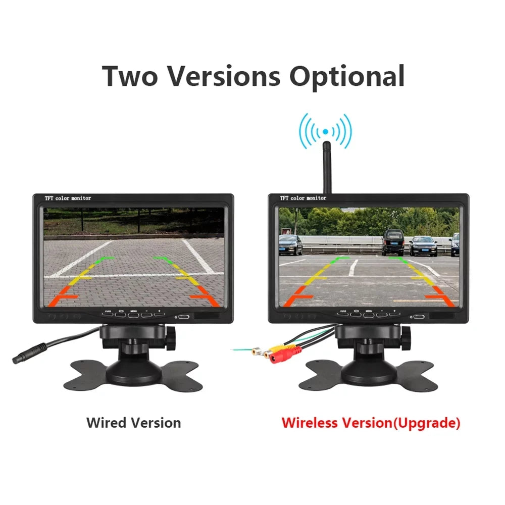 Car Rear Monitor Navigation Front Camera Parking Lcd 7 Vision Truck Willstar Display Rear Vehicle Visualizer Car Engineering Inch Night Assist Truck Wireless Monitor Function Car Monitor