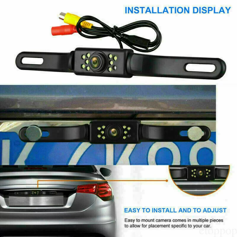 Night Car Parking Kit 4.3" View Camera Mirror System Reverse Rear Vision Backup