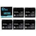 Pack Compatible UB12180 Lead (12V, Universal Replacement CF12V18 BATTERIES Battery - Acid Terminal, 18Ah, PICHER - Battery SLA) T4 5x EAGLE 18000mAh, Sealed AGM,