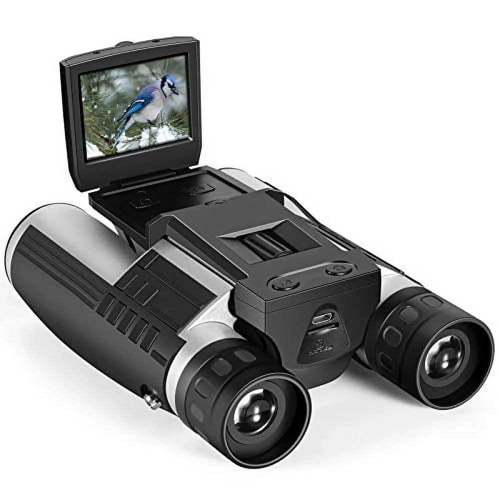 Zoom LCD Watching 2" Binocular Photo Bird with 5M Video Recorder 32GB Camonity Football Camera for Game 12X Digital Camcorder Concert