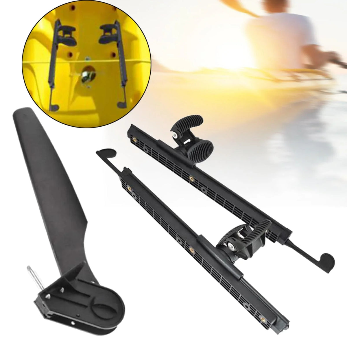 Accessories Rudder Foot Boat Watercraft Rudder Brace Kayak kesoto Tail for Marine Fishing Boat Pedals Kayak Canoeing Pegs Foot with
