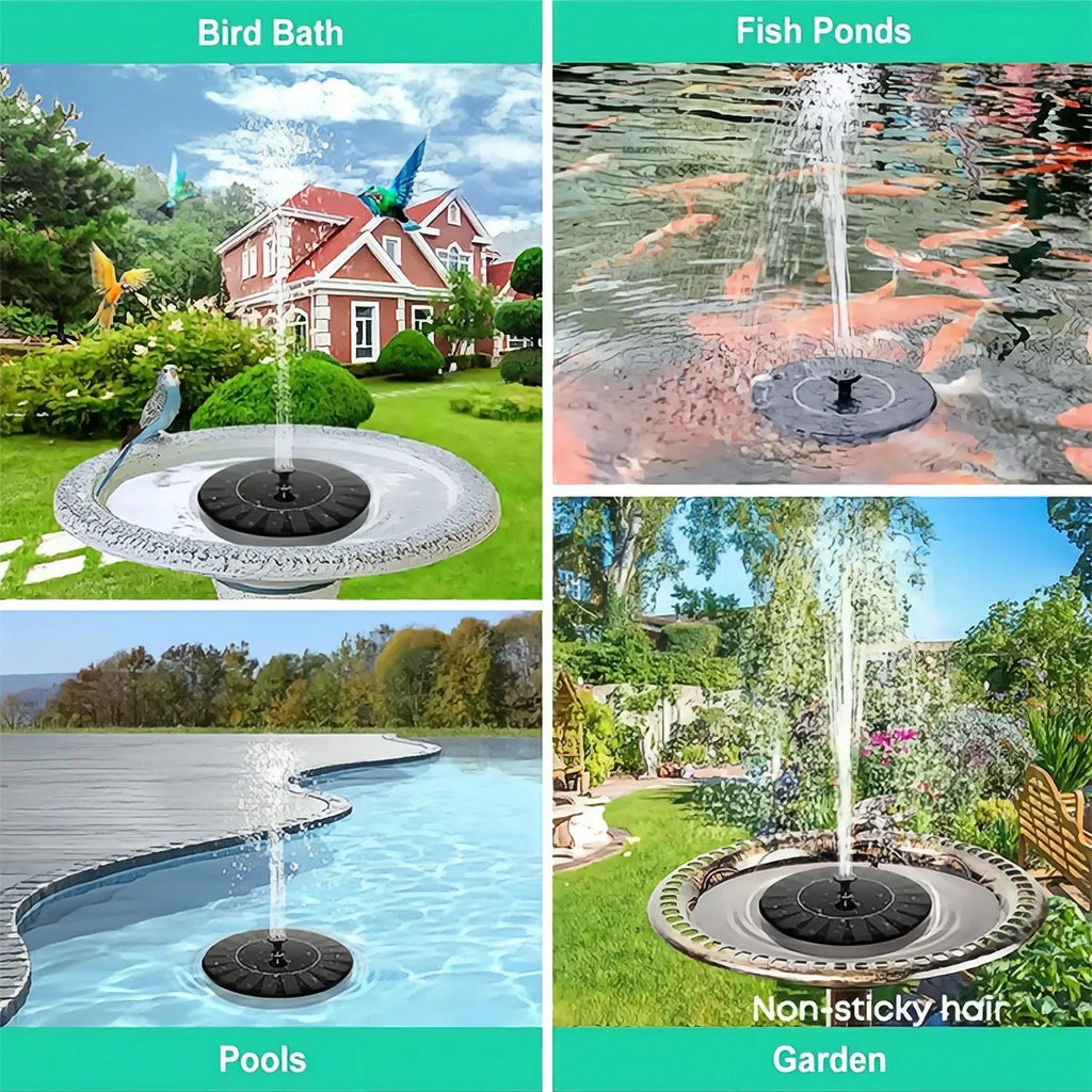 Pools Pump Gardens, exterior Fountain Fountain Powered Floating, Swimming Bath Solar 1pc and Bird - Solar Independent Ponds, Terraces, Waterscape for -