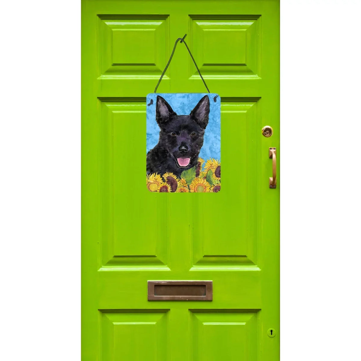 Door Summer or Prints, 12x16, Australian Kelpie Carolines in Hanging SS4131DS1216 Treasures Wall multicolor Flowers