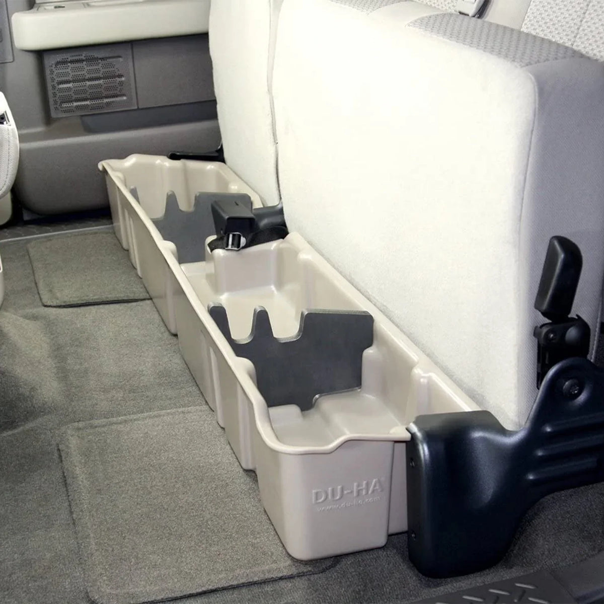 Incl. 2011-2012 Underseat Gun F150 Storage; Fits select: 2013-2014 SUPER CAB, Vehicles Gray; DU-HA DU-HA F150 Subwoofer; Rack/Organizer; Factory w/o 20096