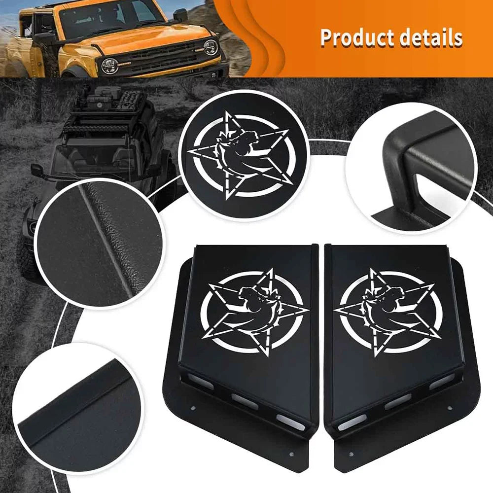 Organizer Metal liquid Door for Pocket Scratch 2/4 Proof EDITION), Box Panel Rear Pair Bronco for Black ALLTIMES Resistance,1 Dust Door 2021+(OFF-ROAD Proof