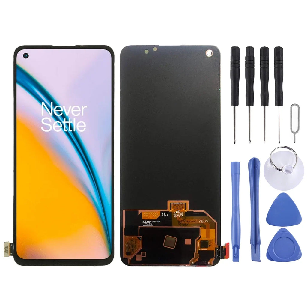 5G Original LCD Full Nord (Black) Repair with Assembly Cellphone Digitizer Parts Screen 2 2021 For OnePlus