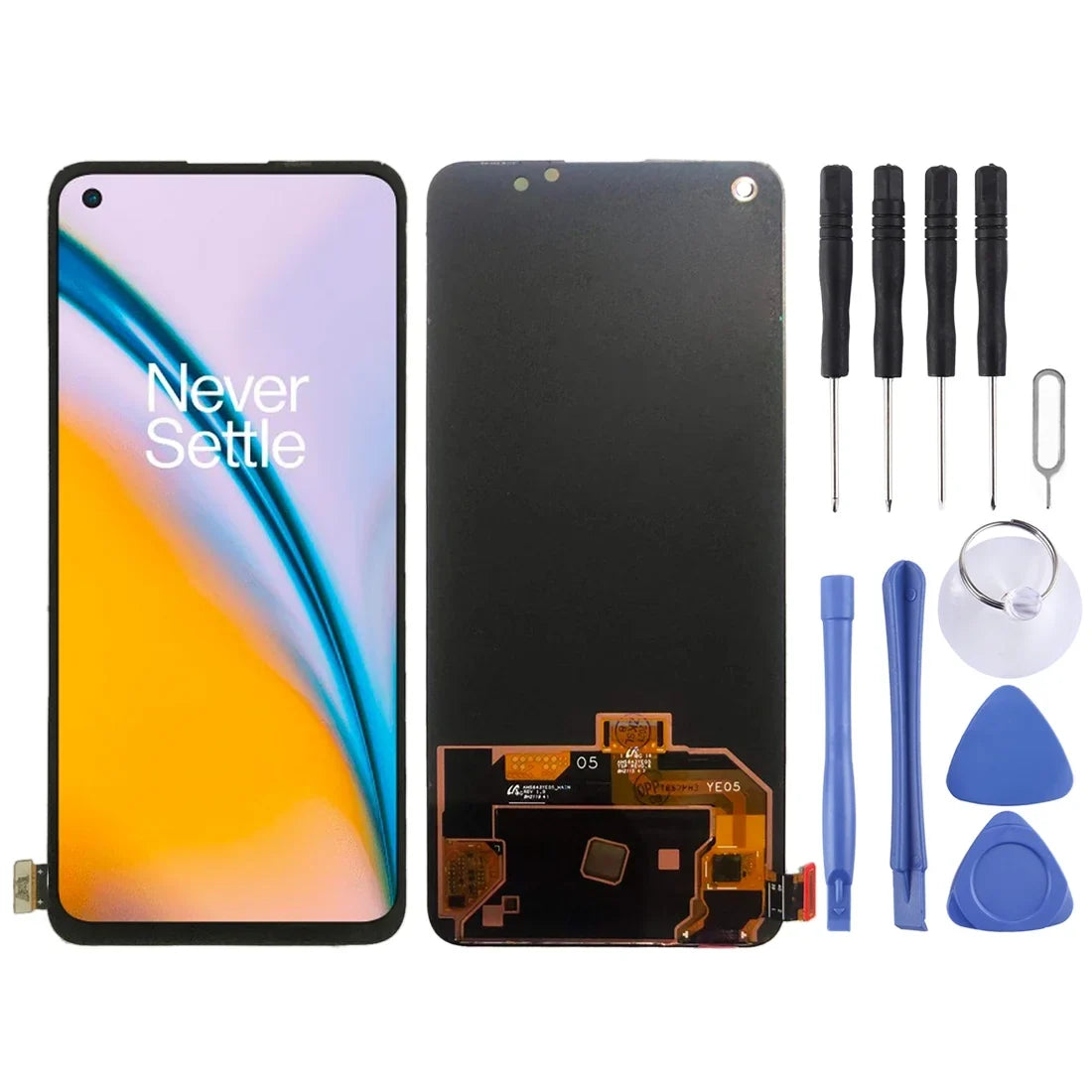 5G Original LCD Full Nord (Black) Repair with Assembly Cellphone Digitizer Parts Screen 2 2021 For OnePlus