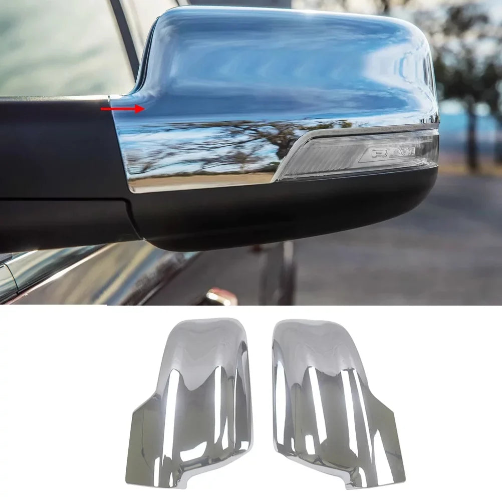 View Dodge Guard NINTE for Cover 1500 2019-2023 Ram Chrome Side Rear Mirrors
