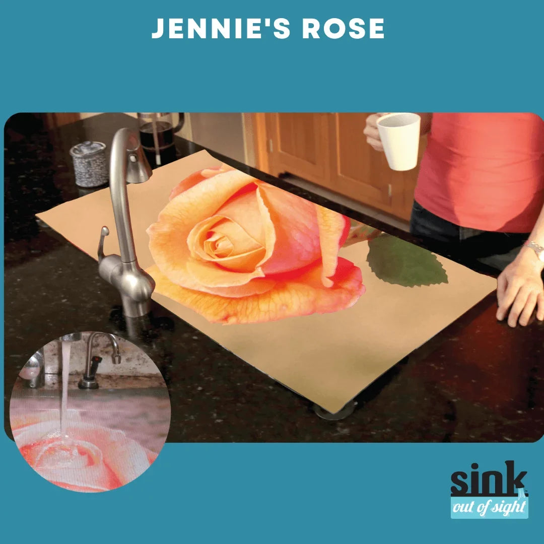 Cover, and Out Liquids coverage Sight- cover, Rose Design: double Debris sink sizes. 2 for through of Décor adjustable Kitchen dimension Hot/Cold Jenny's Sink pass Designs, Sink -SK2-JR2-a 5 39.5"X20" Home