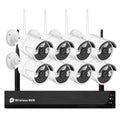 Alert, with Night Camera System, Motion NVR Hard MIXFEER Indoor 1080P Vision, Tuya Smart Cameras Wireless Remote 1080P 2.0MP 8PCS Drive IP CCTV No + 8Channel 8CH 1080P exterior App Access,