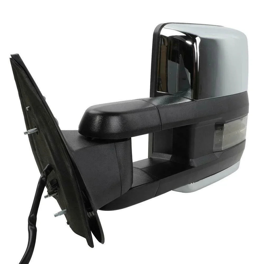 GMC Chrome Chevrolet Teledu Power Heated Mirrors For Towing Lamp Signal&Backup LED