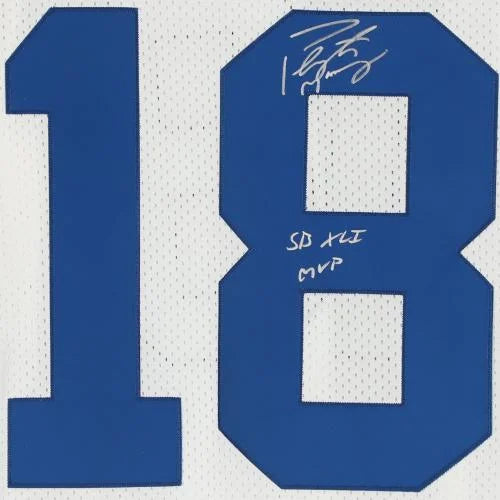 Bowl Inscription Indianapolis Ness MVP" - Fanatics with Colts Certified Peyton Authentic XLI Jersey "SB & Authentic Super Manning Mitchell Autographed White